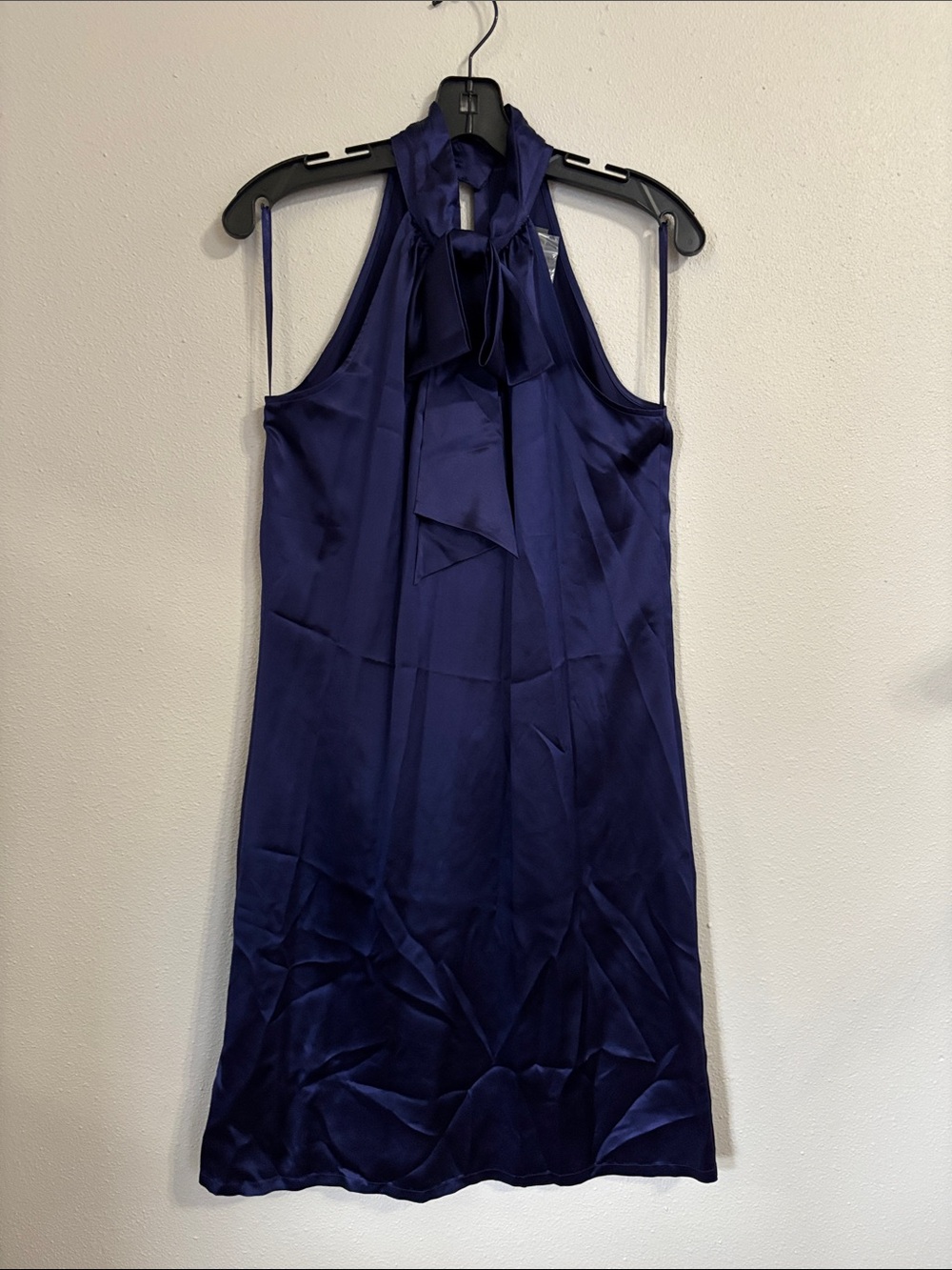 NWT LOFT Satin Halter Dress in Deep Purple